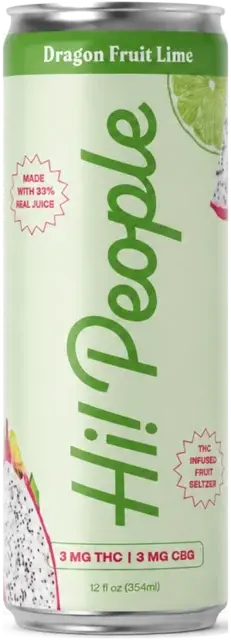 Can of Hi! People Dragon Fruit Lime hemp-infused seltzer